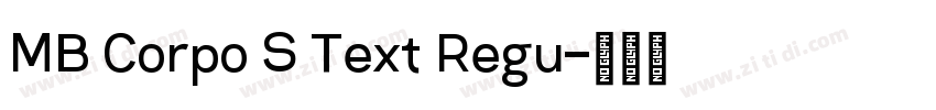 MB Corpo S Text Regu字体转换
